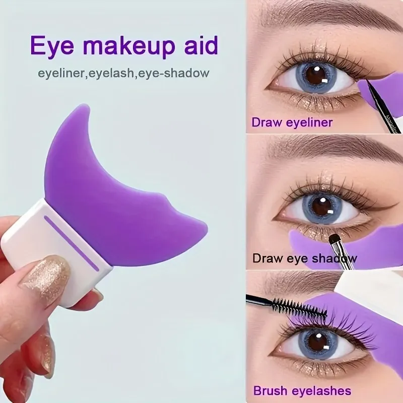Multifunctional Eyeliner Stencil & Mascara Shield – Under-Eye Guard Tool for Beginners, Reusable Silicone Eye Makeup Guide for Winged Eyeliner, Eyeshadow & Aegyo Sal (Under-Eye Highlight)